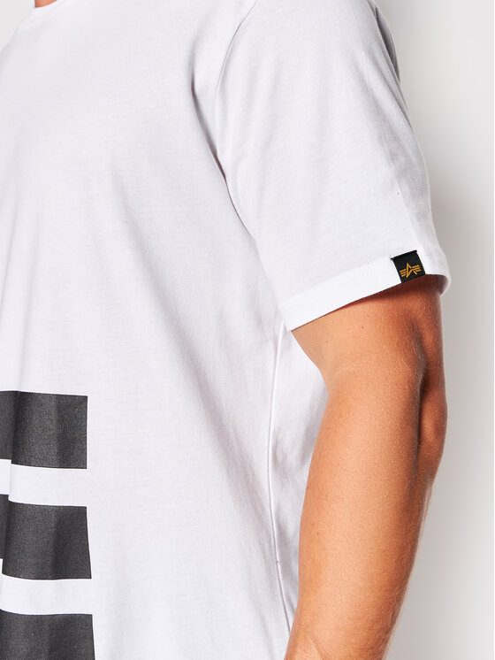 Alpha Industries Alpha Industries T-särk Side Logo 118508 Valge Regular Fit