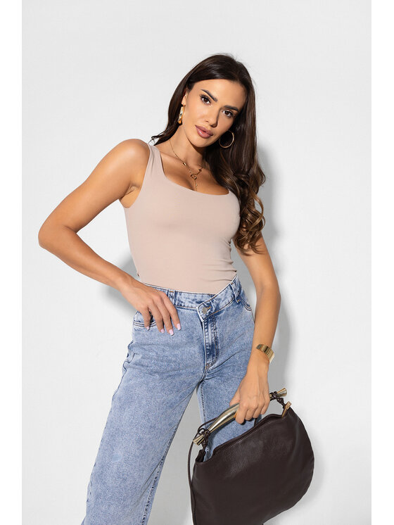 LilaLou LilaLou Bluzka Betty Beżowy Active Fit
