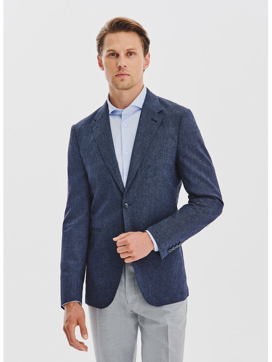 Pako Lorente Pako Lorente Marynarka P25WF-3X-002 Granatowy Slim Fit
