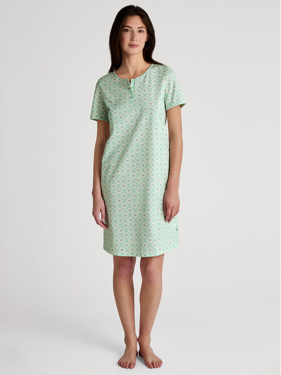 Calida Calida Noční košile 36054 Zelená Comfortable Fit