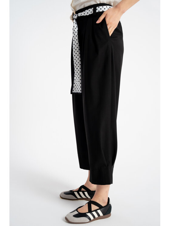 CLICK CLICK Παντελόνι υφασμάτινο 30-348 Μαύρο Wide Fit