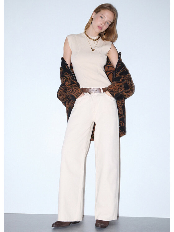 Liu Jo Liu Jo Pantaloni di tessuto UF6160T581A30905 Bianco Regular Fit