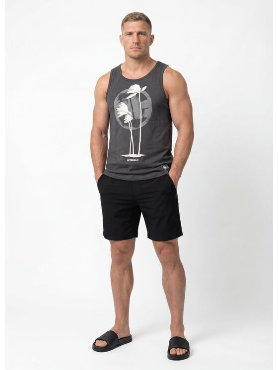 PITBULL PITBULL Tank top PALMS Szary Regular Fit