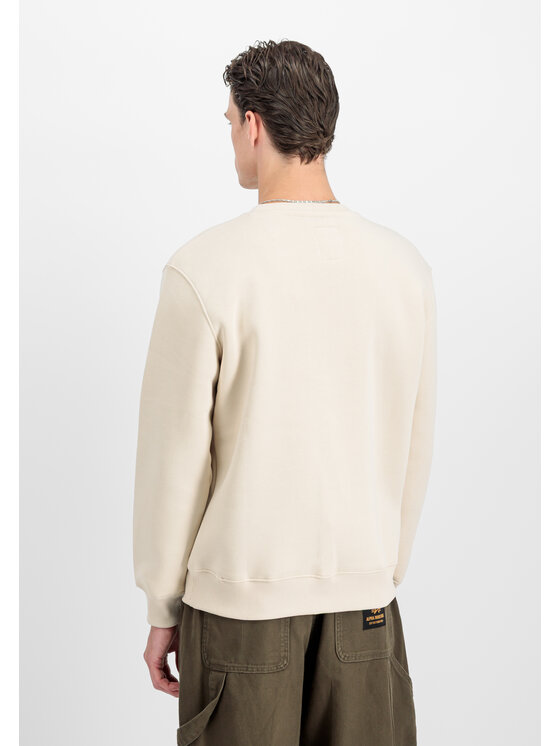 Alpha Industries Alpha Industries Bluza Basic Small Logo Sweatshirt Beżowy Regular Fit