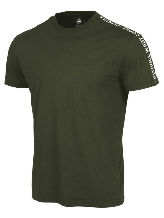 PITBULL PITBULL T-Shirt TAPE Zielony ciemny Regular Fit
