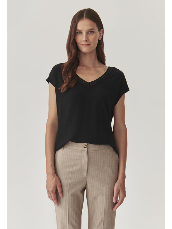 TATUUM TATUUM Blúzka MORO Čierna Loose Fit