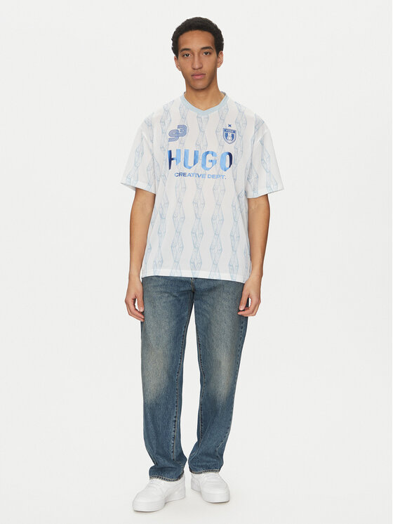 HUGO HUGO Tricou Notbal 50536080 Alb Oversize