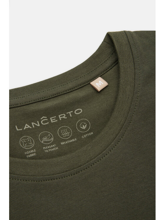 Lancerto Lancerto T-Shirt Jeffrey TS073124000008 Khaki Regular Fit