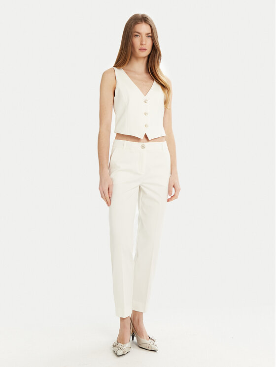 Marella Marella Pantaloni chino Dotto 2513781014 Alb Slim Fit