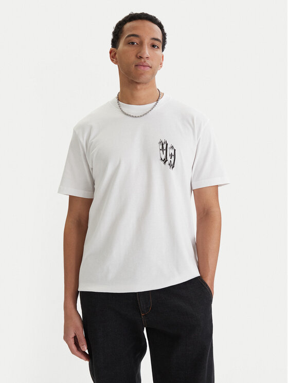 RVCA RVCA Tričko Double Trouble EVYZT00289 Biela Relaxed Fit