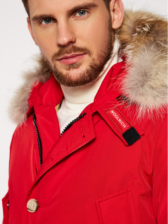 WOOLRICH Parker ARTIC rot, mit abnehmbaren shops Pelzkragen