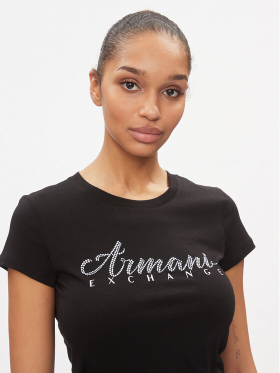 Armani Exchange Armani Exchange T-Shirt 8NYT91 YJG3Z 1200 Schwarz Regular Fit