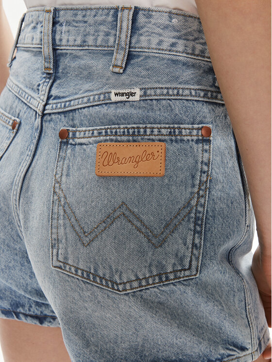 Wrangler Wrangler Kratke traperice Cowboy 112351074 Plava Relaxed Fit