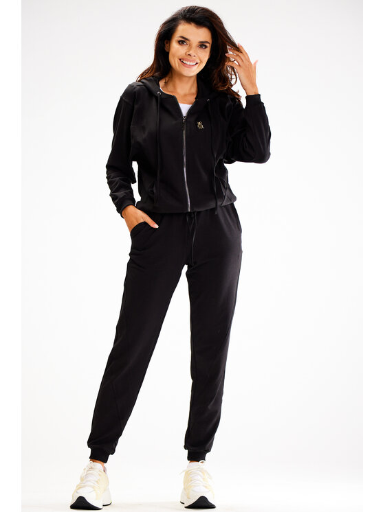 Awama Awama Mikina A607 Čierna Basic Fit