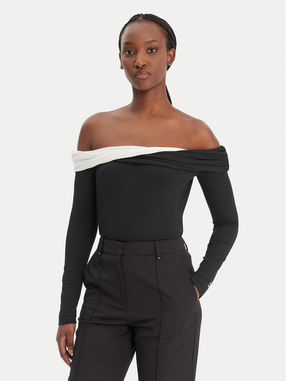 KARL LAGERFELD KARL LAGERFELD Blusa B1W17009 Nero Slim Fit