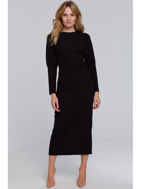 Makover Makover Večerní šaty K079 Černá Regular Fit