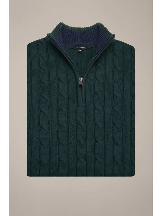 Lancerto Lancerto Sweter Cutter SW073225000040 Zielony Regular Fit