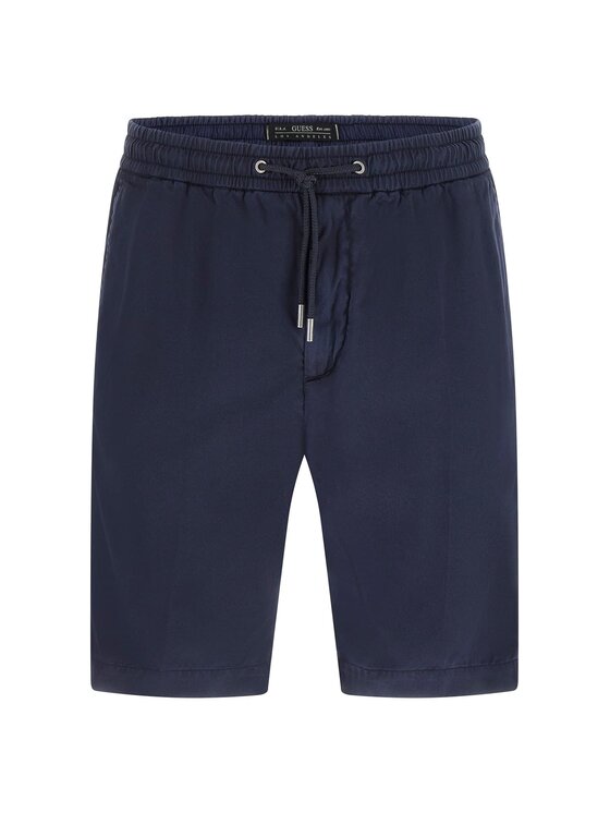 Guess Guess Spodnie materiałowe 182638 Niebieski Bermuda Fit