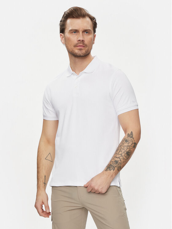 CMP Tricou polo 31T7497V Alb Regular Fit