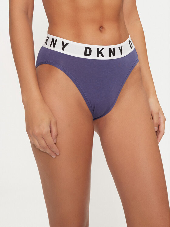 DKNY Klasické nohavičky s vysokým pásom DK8505 Modrá