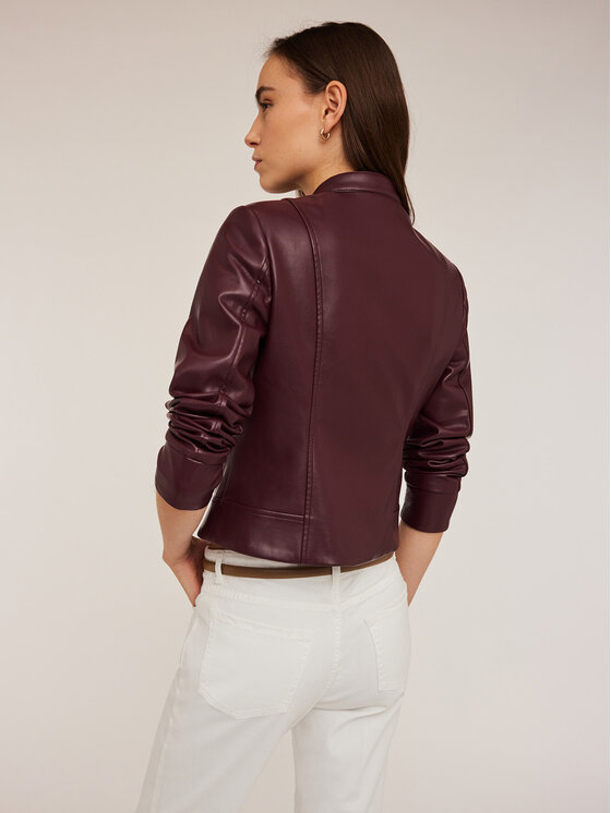 Motivi Motivi Giacca in similpelle R315Q000981N036 Bordeaux Slim Fit