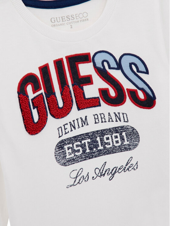 Guess Guess Bluză N5BI06 I3Z14 Alb Regular Fit