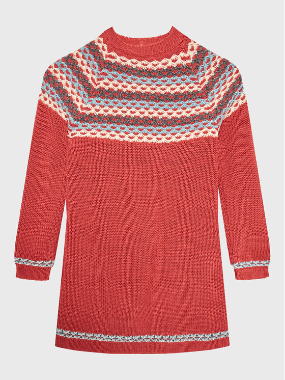 United Colors Of Benetton United Colors Of Benetton Džemper haljina 1176HV002 Ružičasta Regular Fit