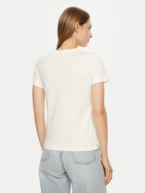 Guess Guess Marškinėliai W5RI10 I3Z14 Écru Regular Fit