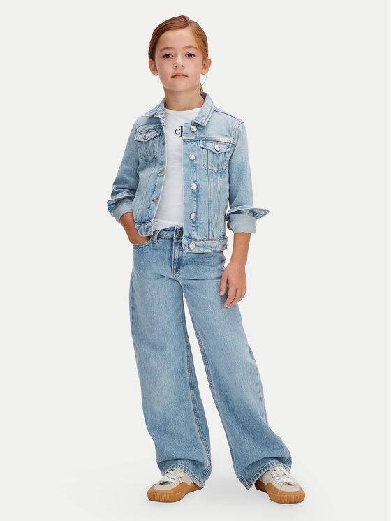 Calvin Klein Calvin Klein Farmer LVCKSJC02G Kék Wide Leg