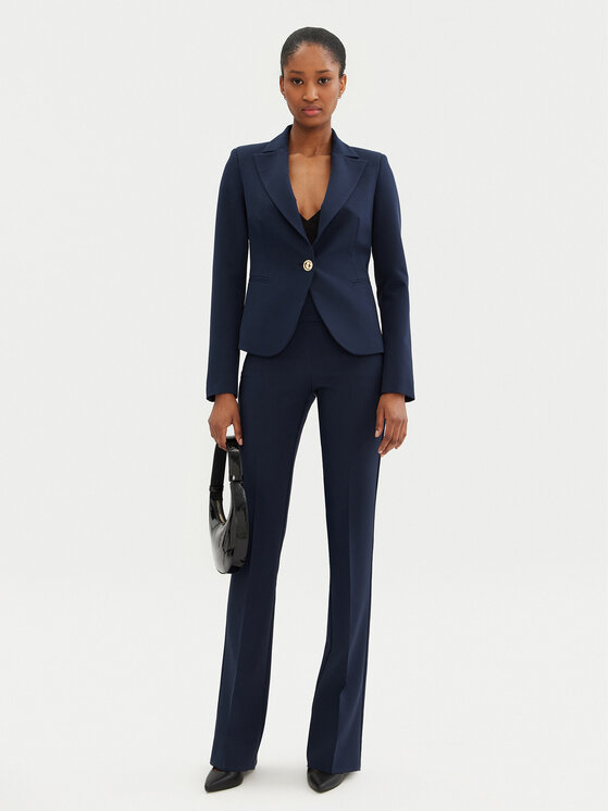 Rinascimento Rinascimento Текстилни панталони CFC0122830003 Тъмносин Regular Fit