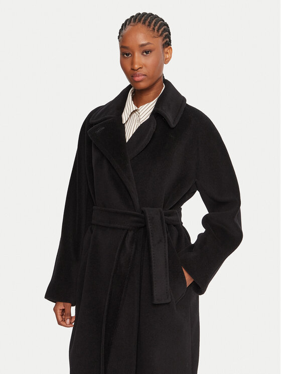 Marella Marella Cappotto di lana English 2523016142 Nero Regular Fit