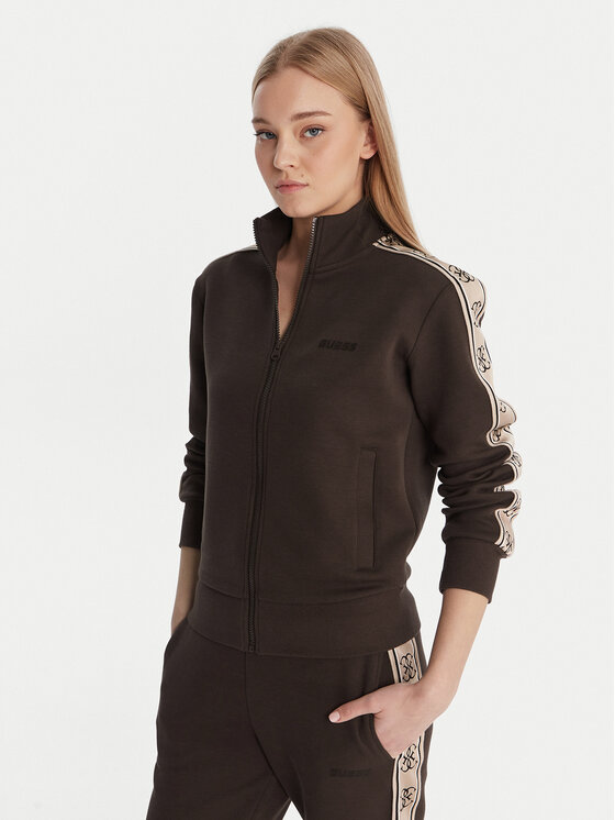 Guess Guess Bluză V2YQ16 KB3P2 Maro Regular Fit