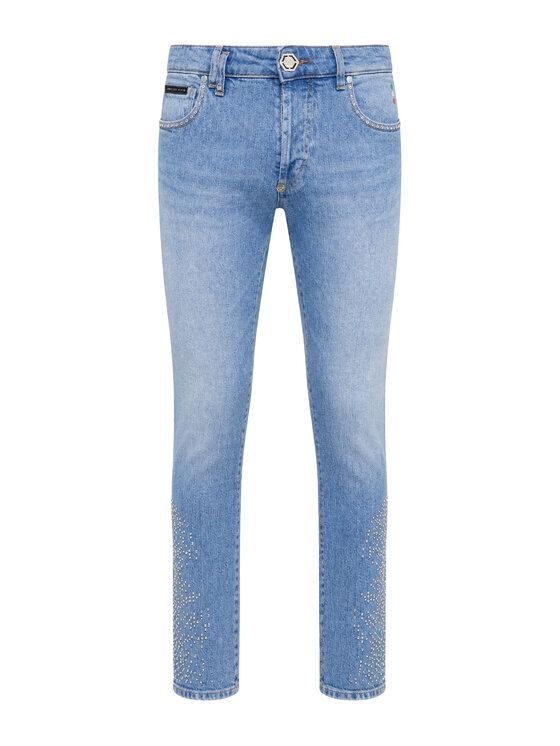 PHILIPP PLEIN PHILIPP PLEIN Jeansy 28039 Niebieski jasny Straight Leg