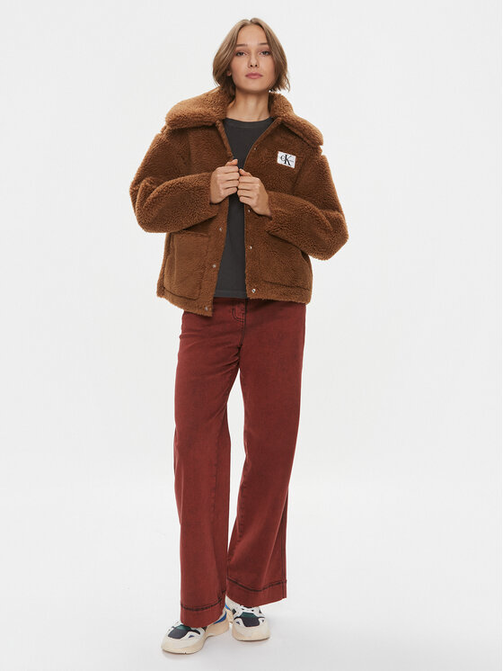 Calvin Klein Jeans Calvin Klein Jeans Prijelazna jakna J20J221893 Smeđa Relaxed Fit