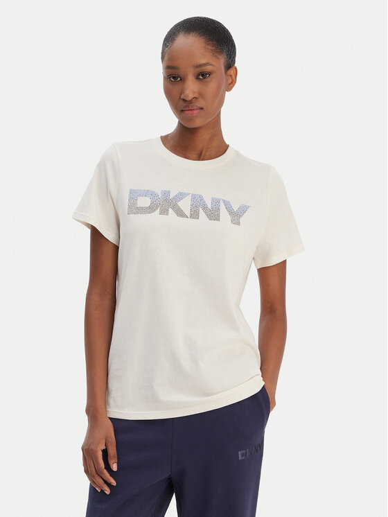 DKNY Sport DKNY Sport Tričko DP6T1557 Écru Relaxed Fit