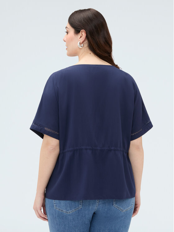 Fiorella Rubino Fiorella Rubino Bluzka 5009L000172N034 Niebieski Baggy Fit