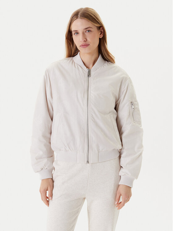 Guess Bundy bomber W5YL08 WHDK2 Écru Regular Fit