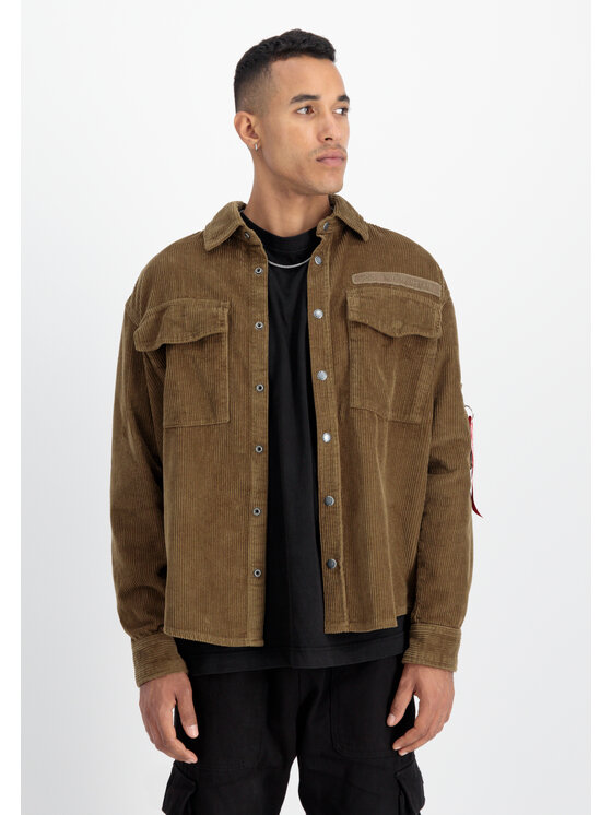 Alpha Industries Alpha Industries Koszula Cord Overshirt Żółty Regular Fit