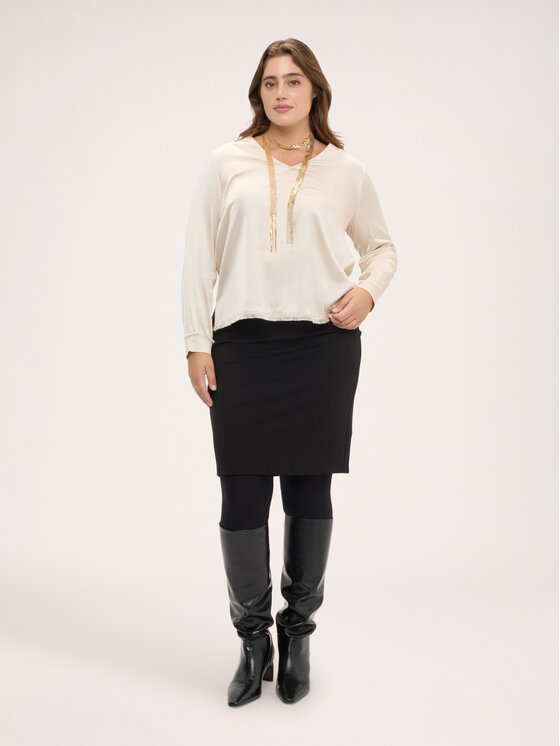 Fiorella Rubino Fiorella Rubino Bluzka 2041L000707N002 Kremowy Regular Fit