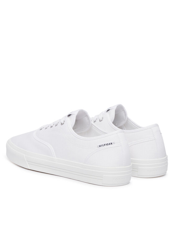 Tommy Hilfiger Tommy Hilfiger Πάνινα παπούτσια Th Vulc Cup Long Lace Canvas FM0FM05874 Λευκό