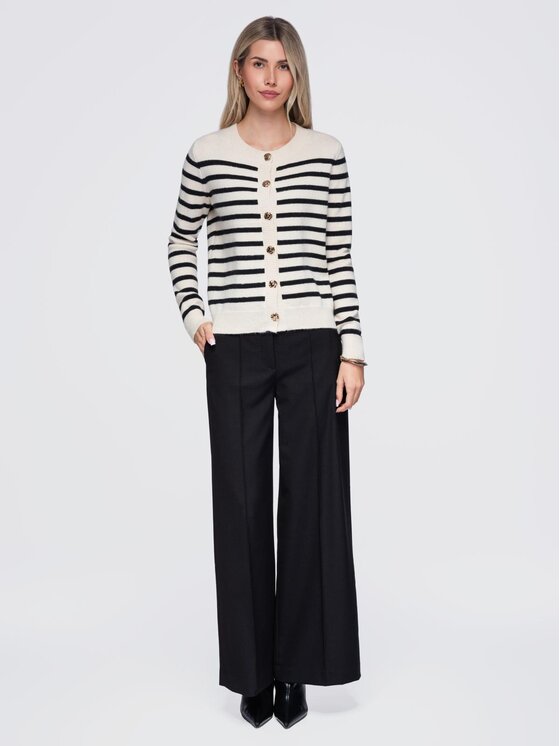 Ombre Ombre Sweter OW-SW-E0026 Beżowy Regular Fit
