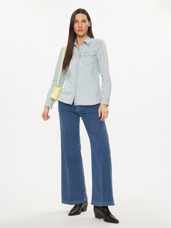 United Colors Of Benetton Jeans 4AC6574X5 Blu Wide Leg Modivo