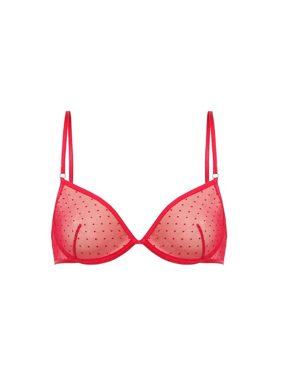 Love and Hate Love and Hate Biustonosz z fiszbiną Valentine Red Czerwony
