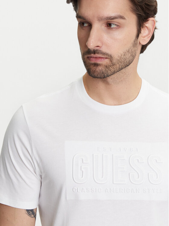 Guess Guess T-krekls M5YI44 KBW41 Balts Regular Fit