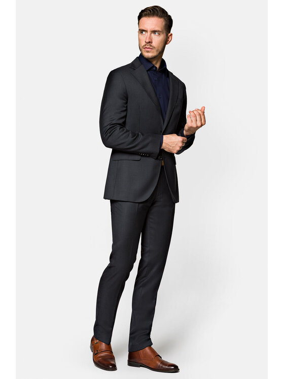 Lancerto Lancerto Garnitur Turyn Szary Regular Fit