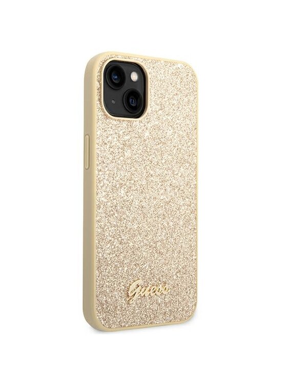 Guess Guess Etui na telefon Glitter Script Złoty