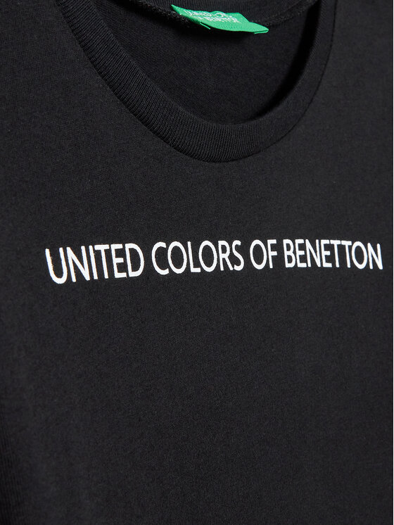United Colors Of Benetton United Colors Of Benetton T-shirt 3096C10D2 Crna Regular Fit