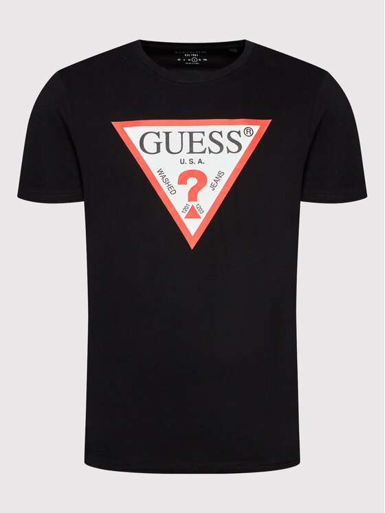 Guess Guess Tričko M2GI68 KBA60 Čierna Regular Fit
