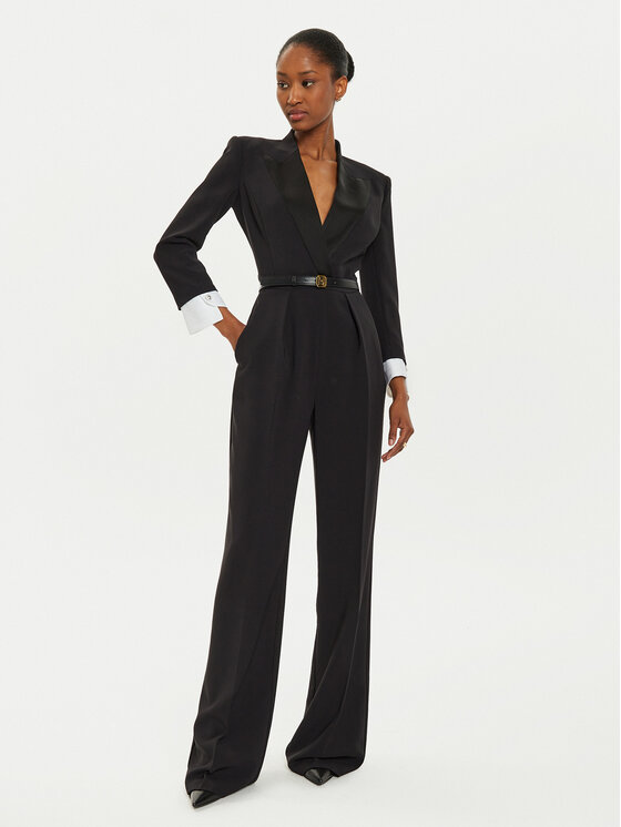 Elisabetta Franchi Overal TU-029-47E2 Čierna Regular Fit