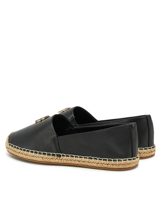 Tommy Hilfiger Tommy Hilfiger Espadrile Th Logo Leather Espadrille FW0FW08540 Crna